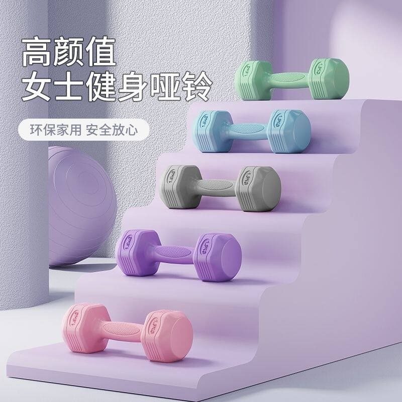 女士健身哑铃一对 家用小哑铃力量训练